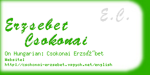 erzsebet csokonai business card